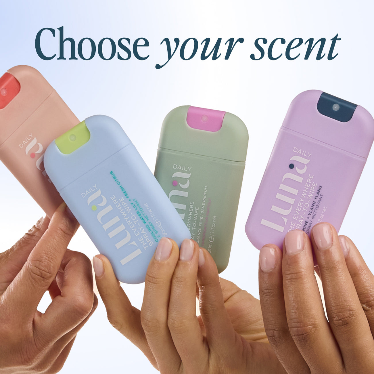 The Everywhere Spray-To-Wipe Mini - Cooling Water Lily + Fresh Citrus