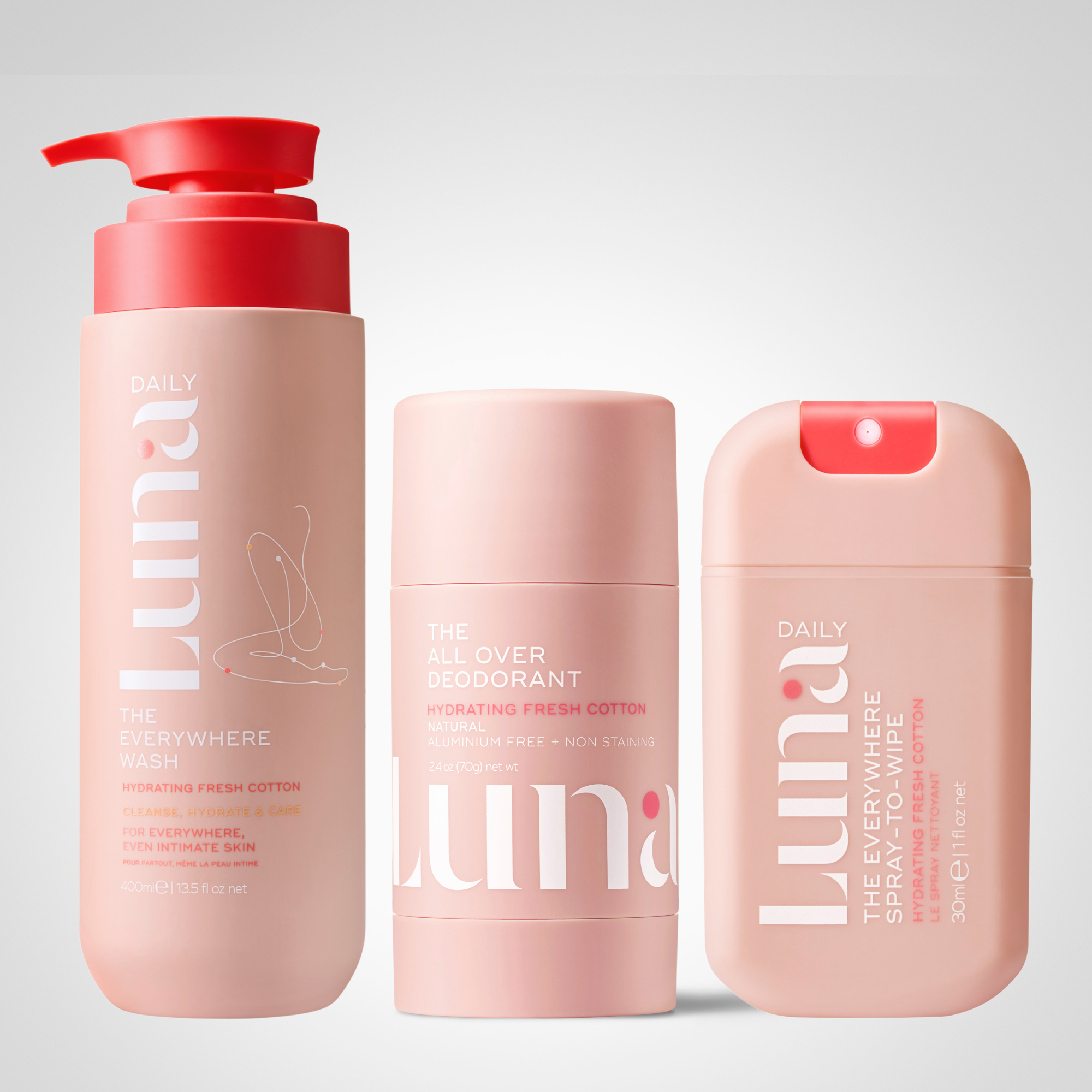 US 3-Steps To All-Day Fresh Hydrating Bundle (Fresh Cotton)