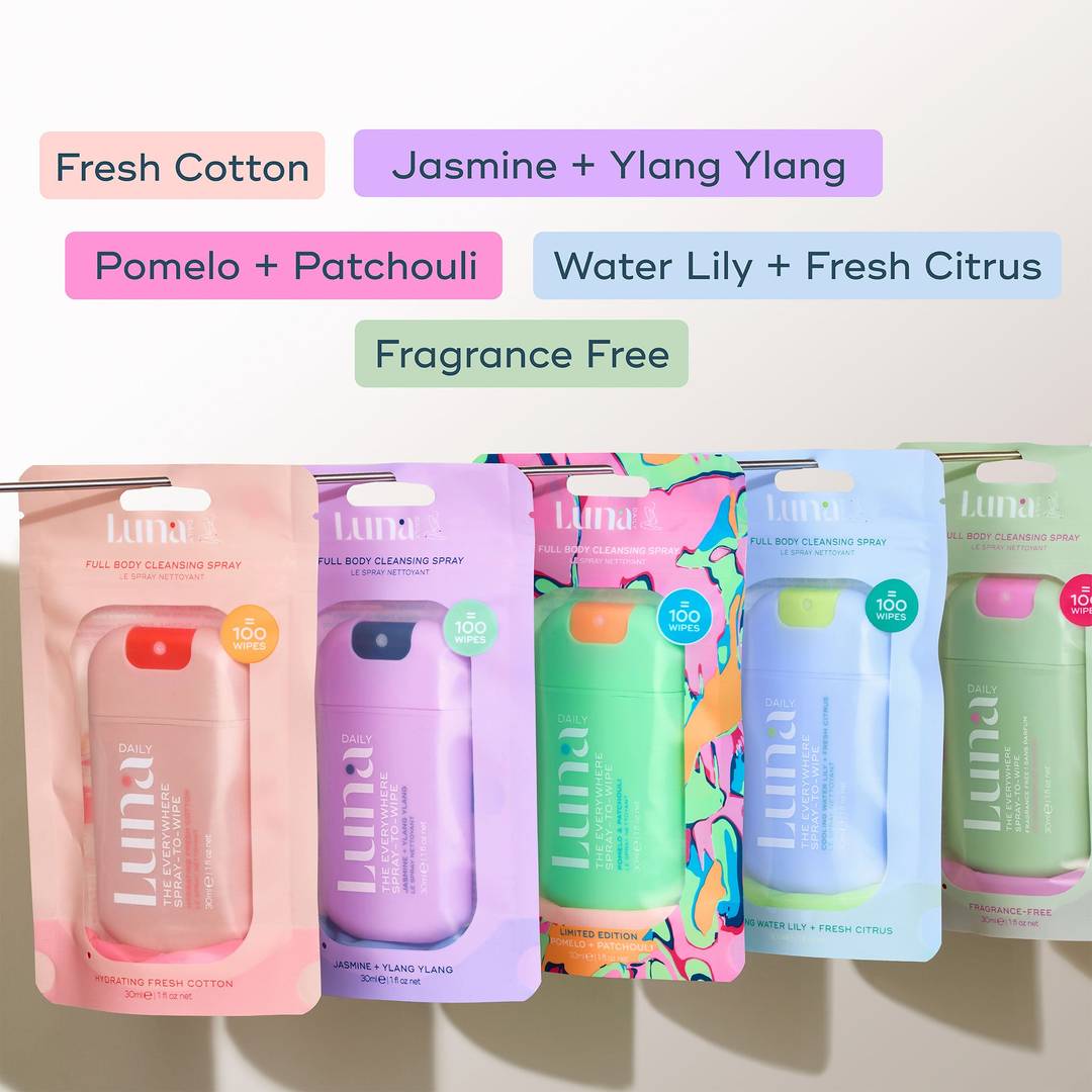 The Everywhere Spray-To-Wipe™ - pH-Balancing Body Cleansing Spray + Lanyard - Pomelo + Patchouli