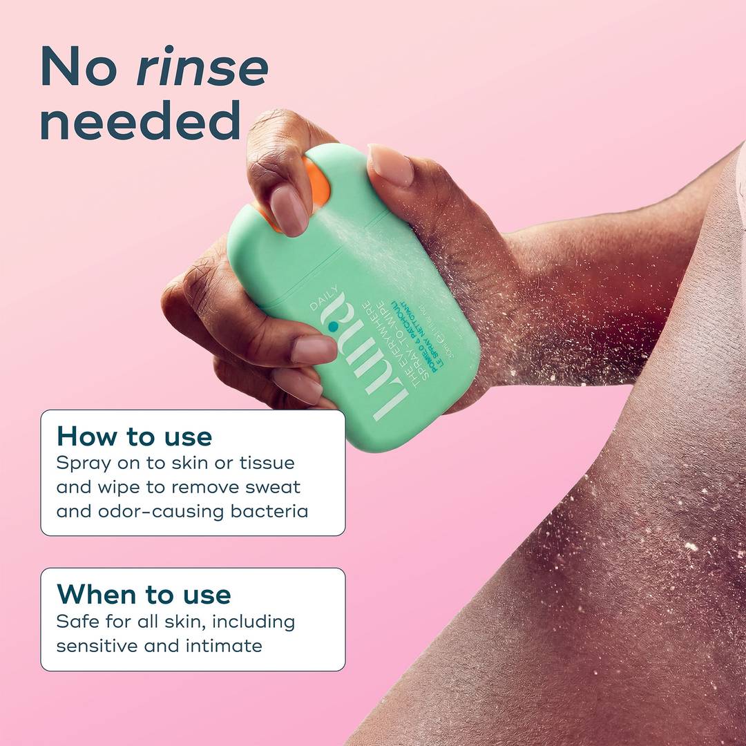 The Everywhere Spray-To-Wipe™ - pH-Balancing Body Cleansing Spray + Lanyard - Pomelo + Patchouli
