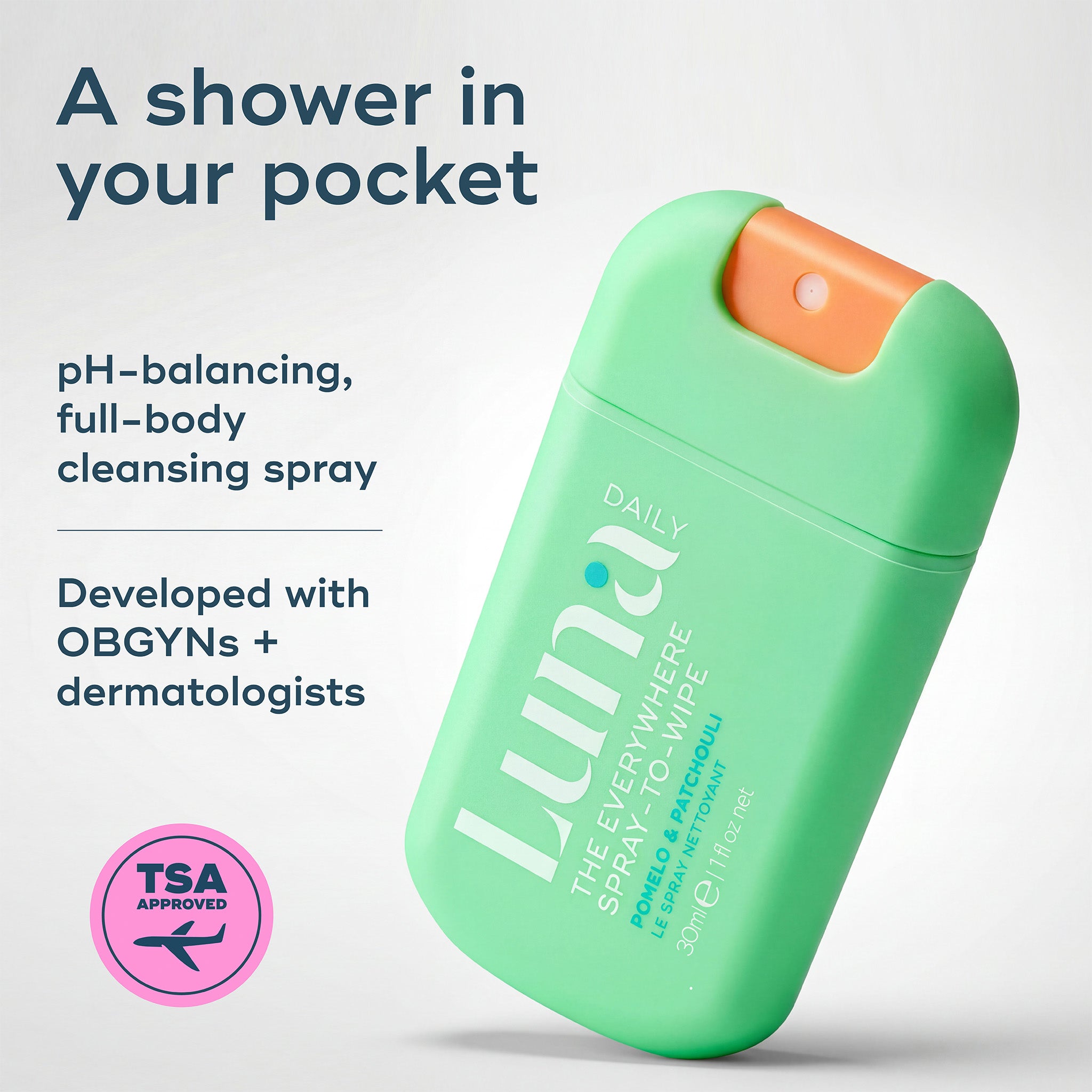 The Everywhere Spray-To-Wipe™ - pH-Balancing Body Cleansing Spray - Pomelo + Patchouli