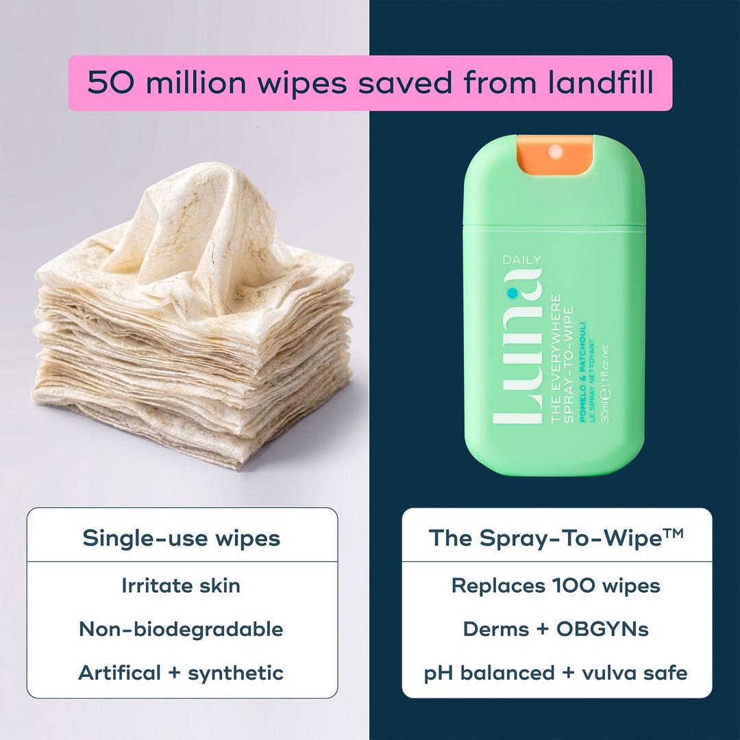 The Everywhere Spray-To-Wipe™ - pH-Balancing Body Cleansing Spray + Lanyard - Pomelo + Patchouli