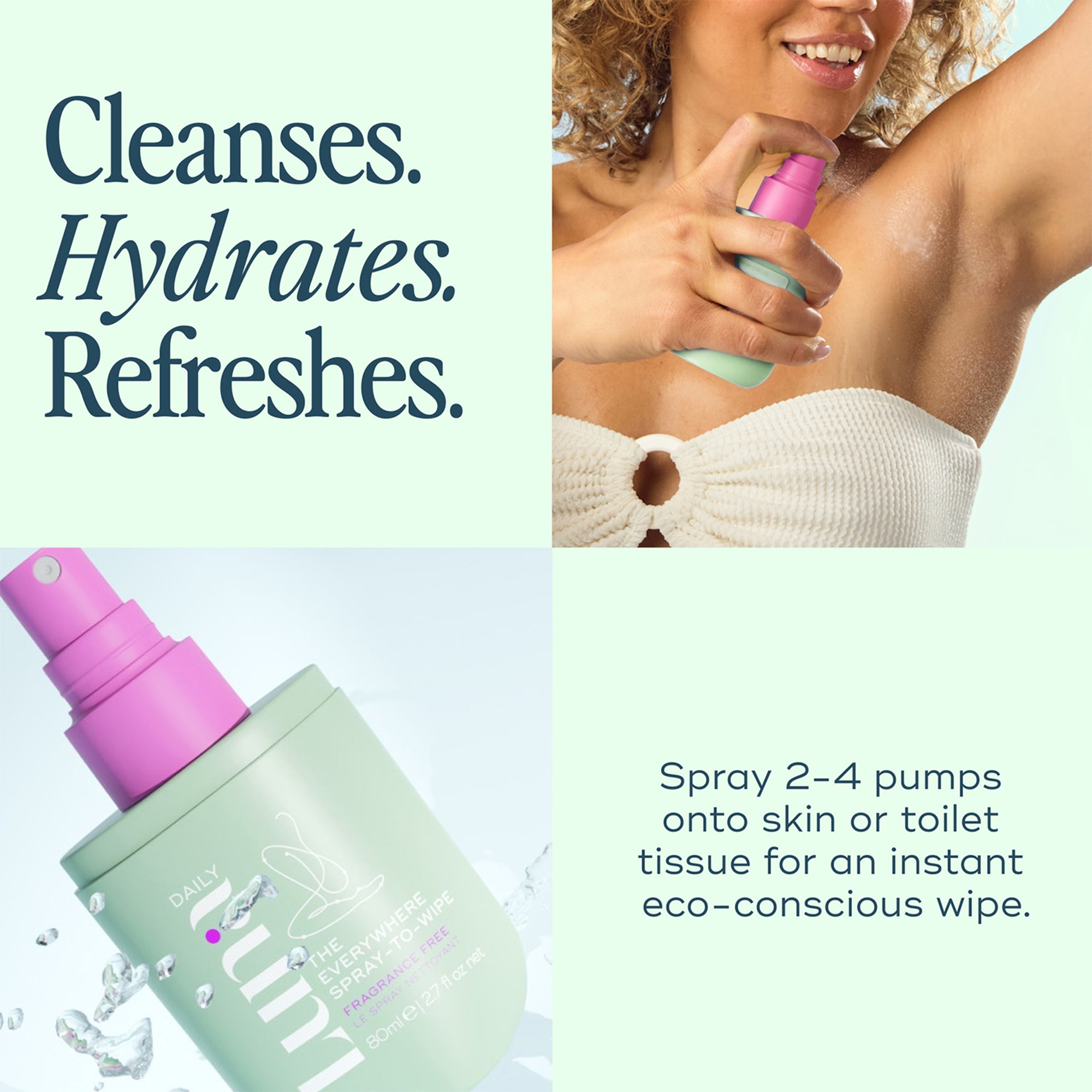 The Fragrance Free Everywhere Spray-To-Wipe