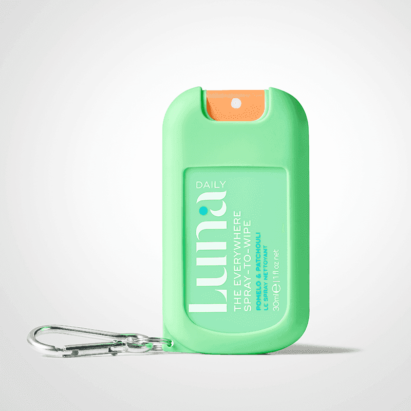 The Everywhere Spray-To-Wipe™ - pH-Balancing Body Cleansing Spray + Lanyard - Pomelo + Patchouli