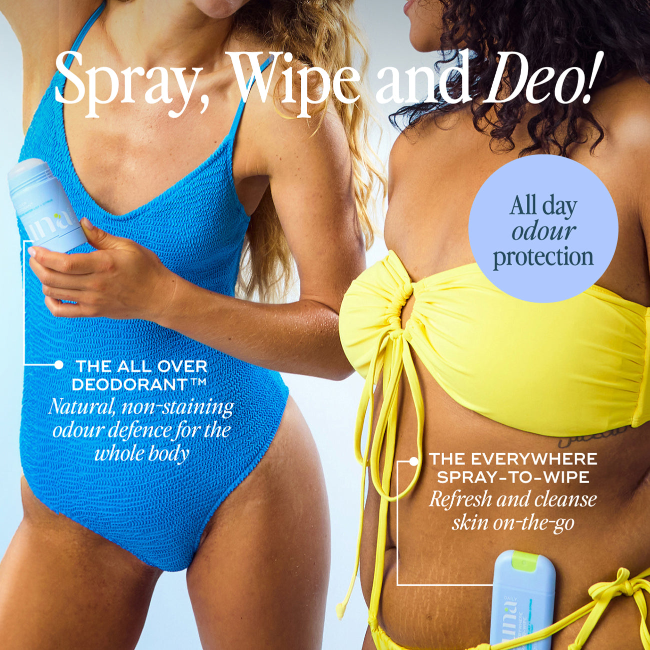 The Everywhere Spray-To-Wipe Mini - Cooling Water Lily + Fresh Citrus