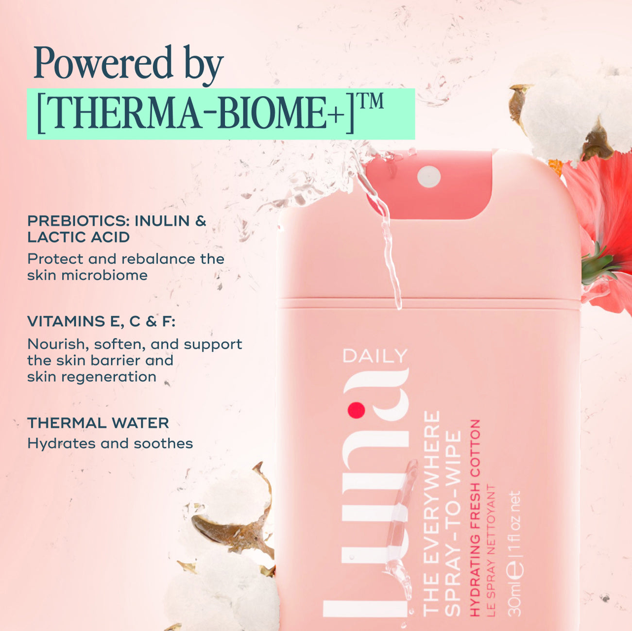 Mini + Mama Spray-To-Wipe - Hydrating Soft Cotton