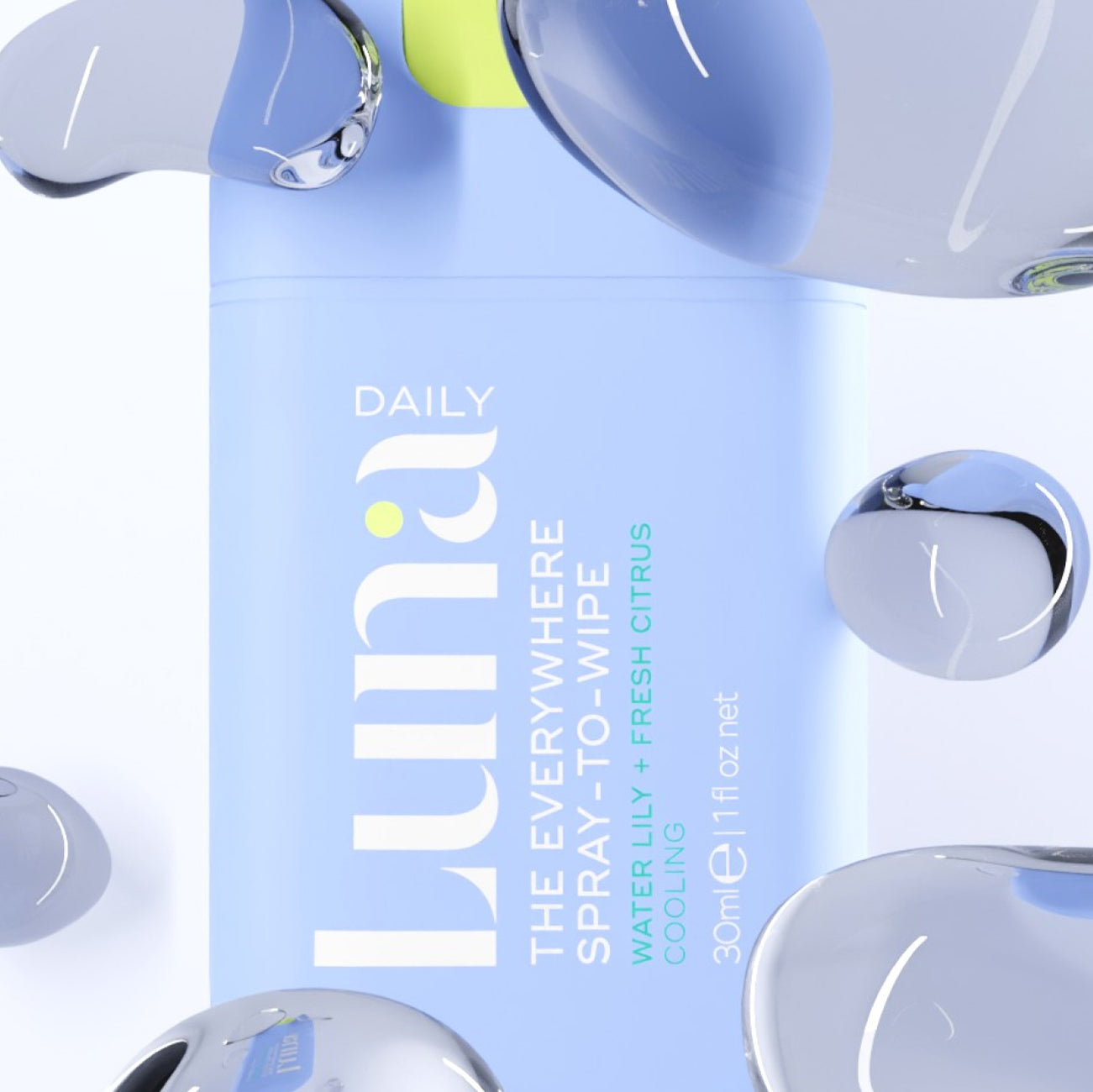 The Everywhere Spray-To-Wipe Mini - Cooling Water Lily + Fresh Citrus