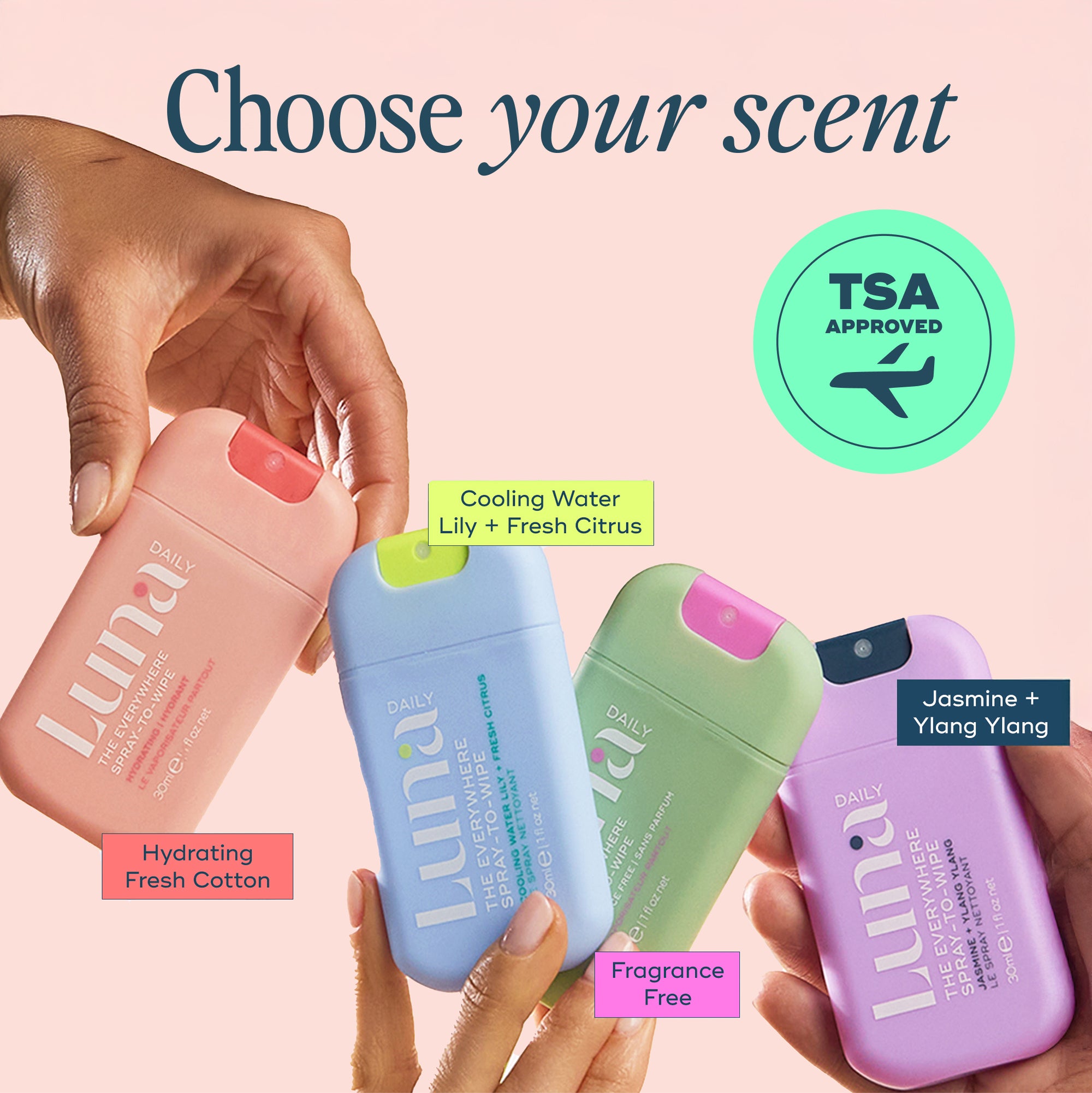 THE HYDRATING EVERYWHERE SPRAY-TO-WIPE MINI | Luna Daily - Travel