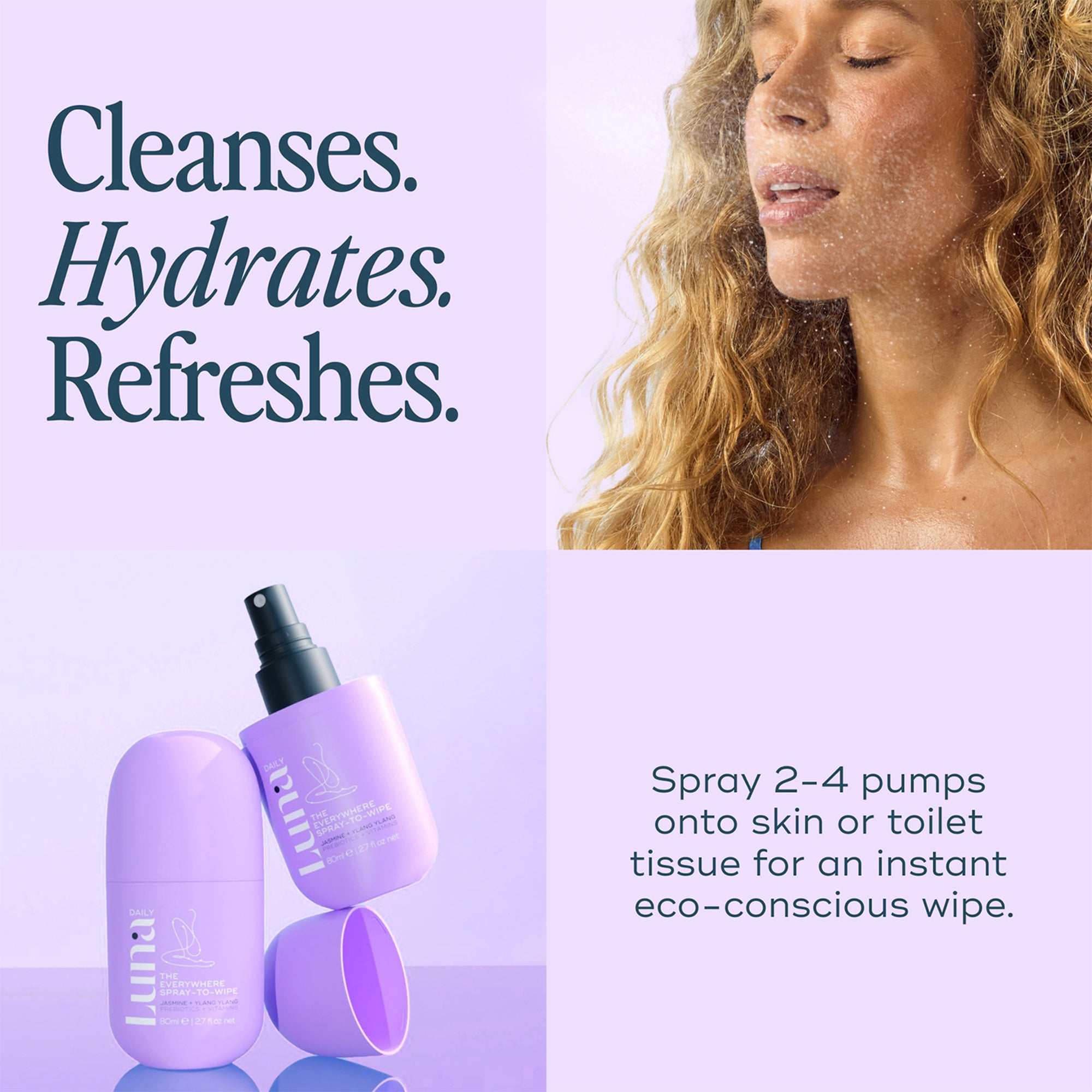 The Everywhere Spray-To-Wipe - Fresh Jasmine + Ylang Ylang