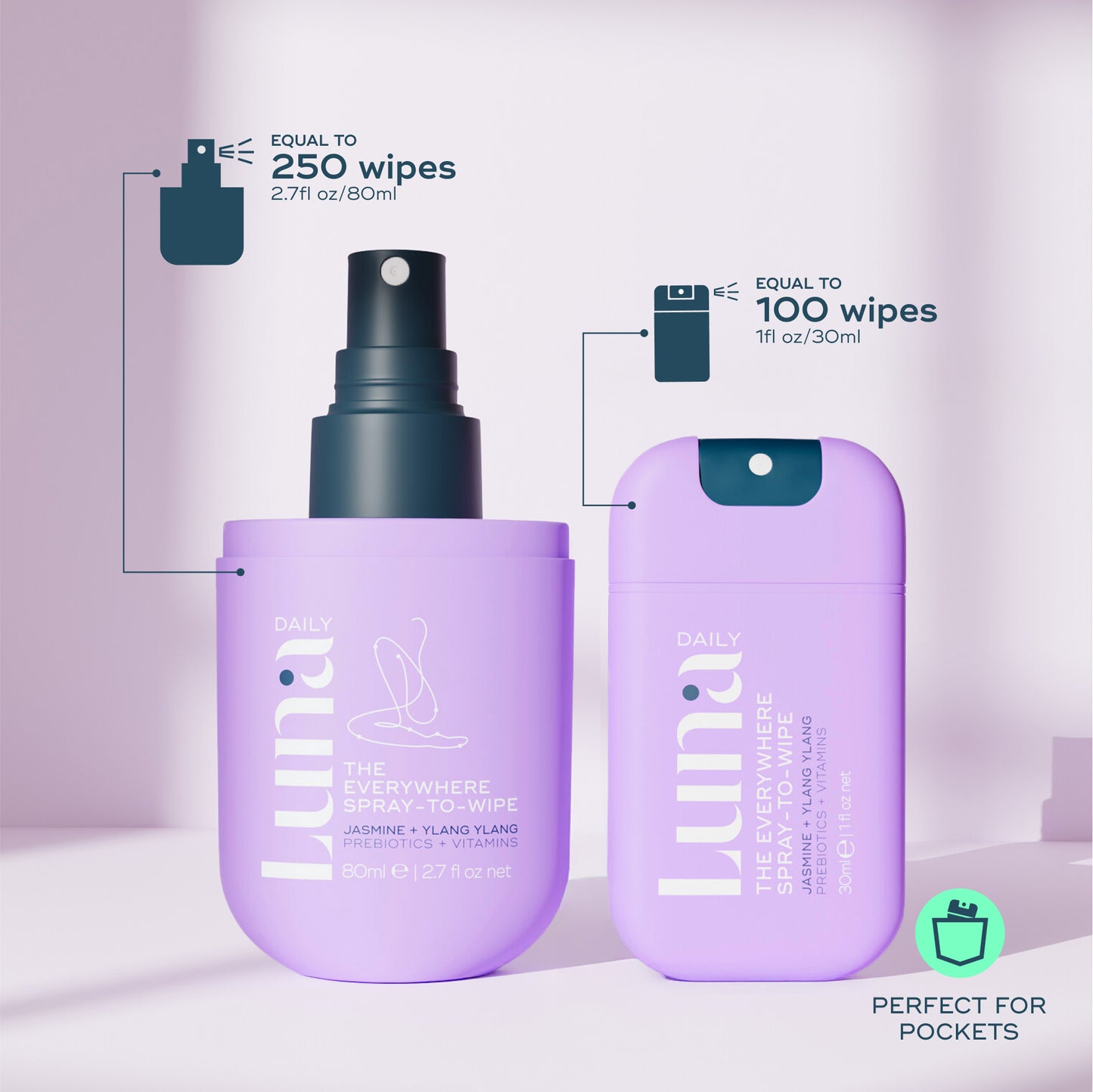 The Everywhere Spray-To-Wipe Mini - Fresh Jasmine and Ylang Ylang