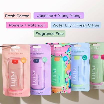 The Everywhere Spray-To-Wipe™ - pH-Balancing Body Cleansing Spray + Lanyard - Pomelo + Patchouli