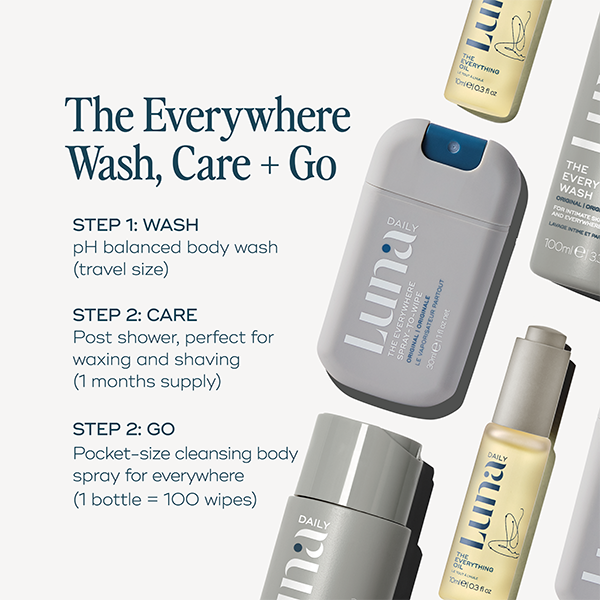THE EVERYWHERE STARTER KIT - WASH, CARE & GO - Luna Daily - #