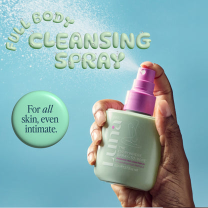 The Fragrance Free Everywhere Spray-To-Wipe - pH-balancing Body Cleansing Spray With Prebiotics + Vitamins C & E for Sensitive Skin