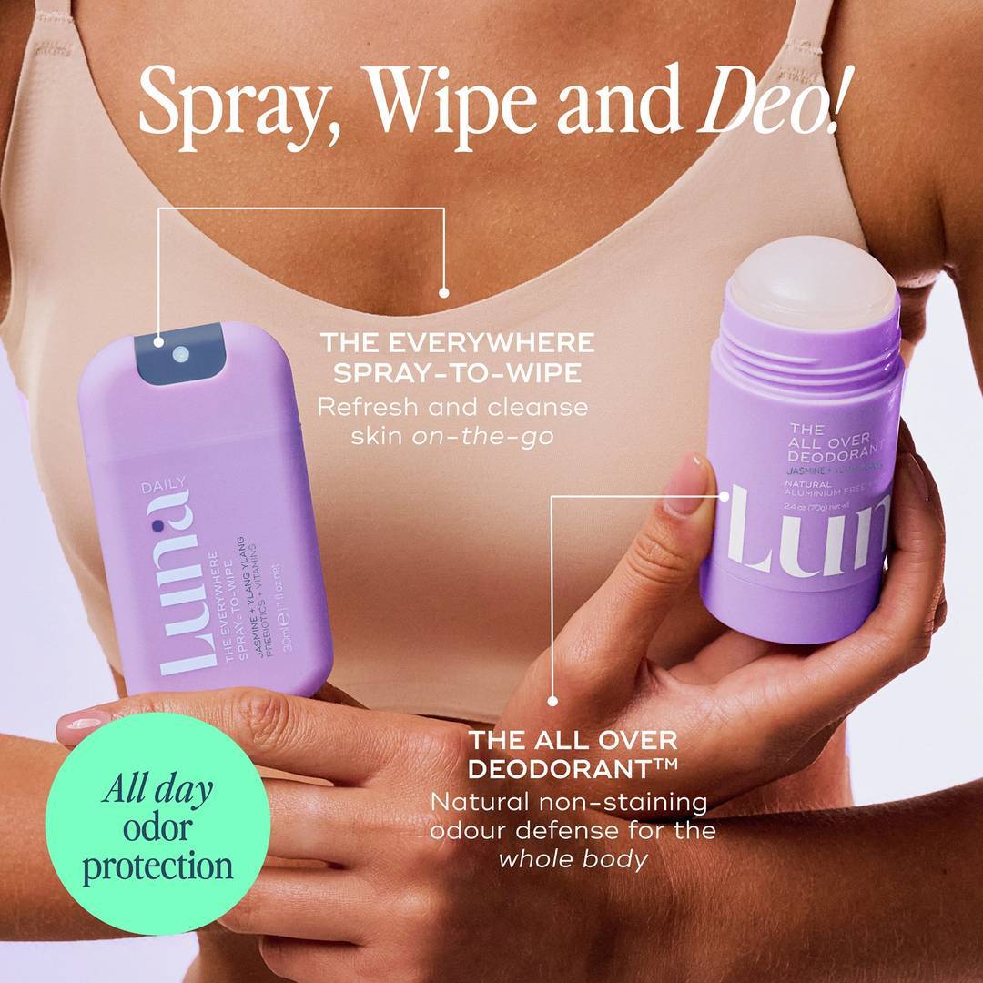 THE EVERYWHERE SPRAY-TO-WIPE MINI | Luna Daily - Travel-Size Eco